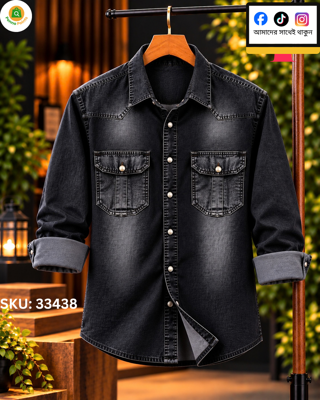 `Premium Trendy Denim Shirt - 220+ GSM - Winter Collection` - Image 6