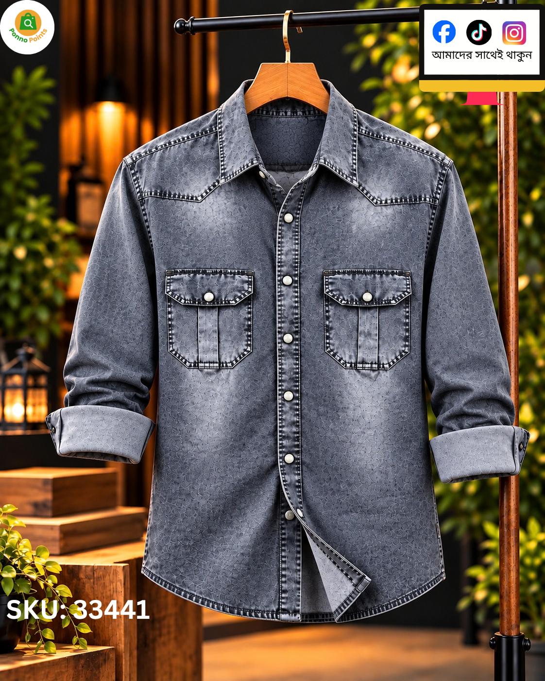 `Premium Trendy Denim Shirt - 220+ GSM - Winter Collection`