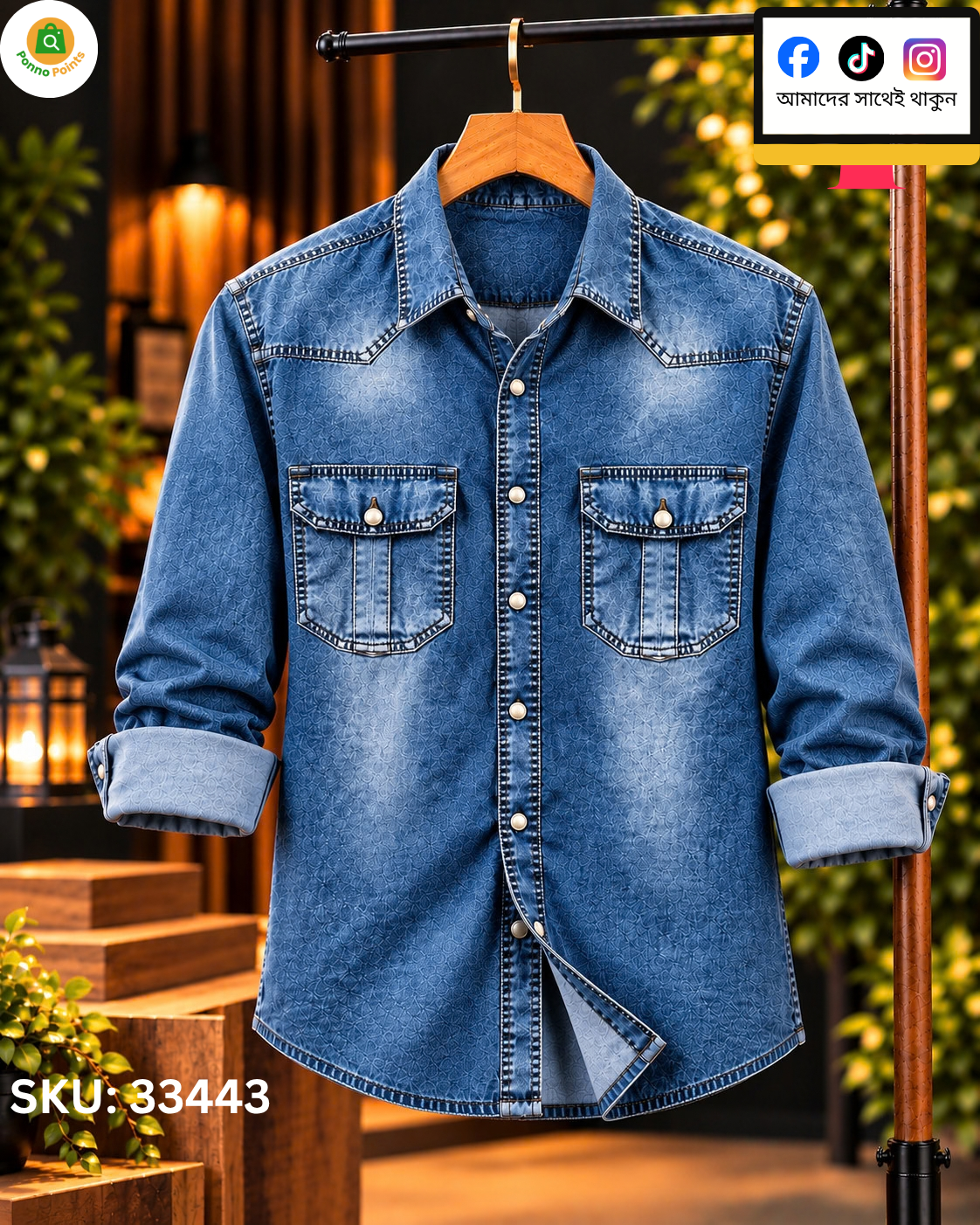 `Premium Trendy Denim Shirt - 220+ GSM - Winter Collection` - Image 2
