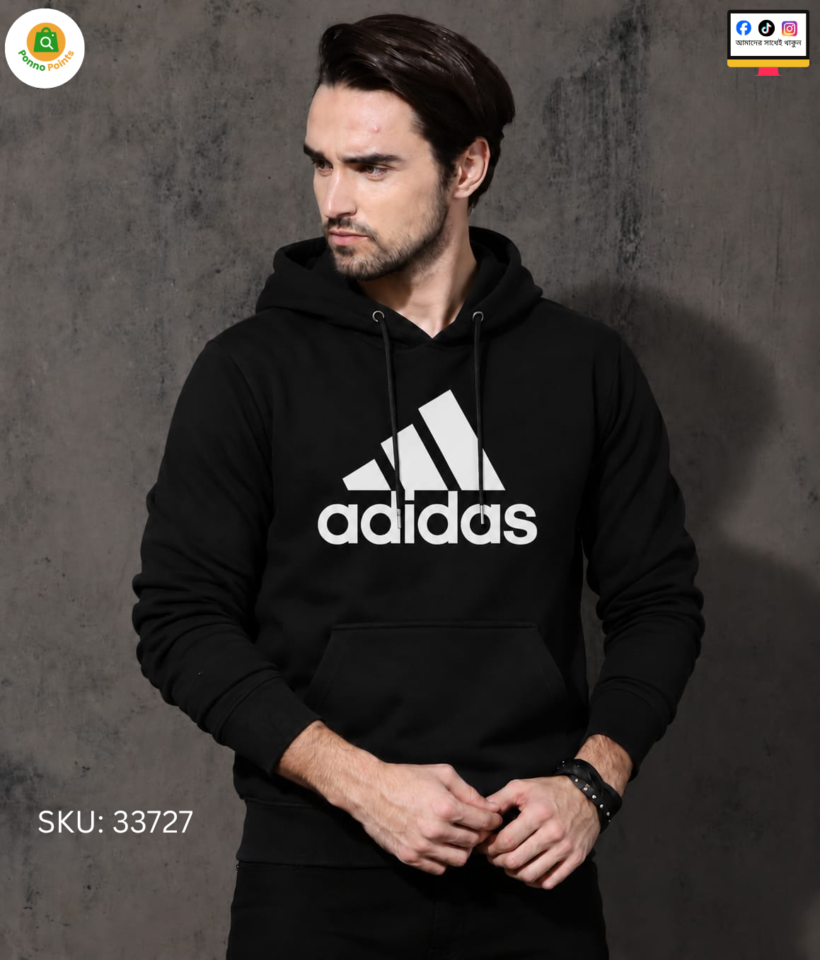 Stylish Solid Printed Cotton Hoodie - Image 14